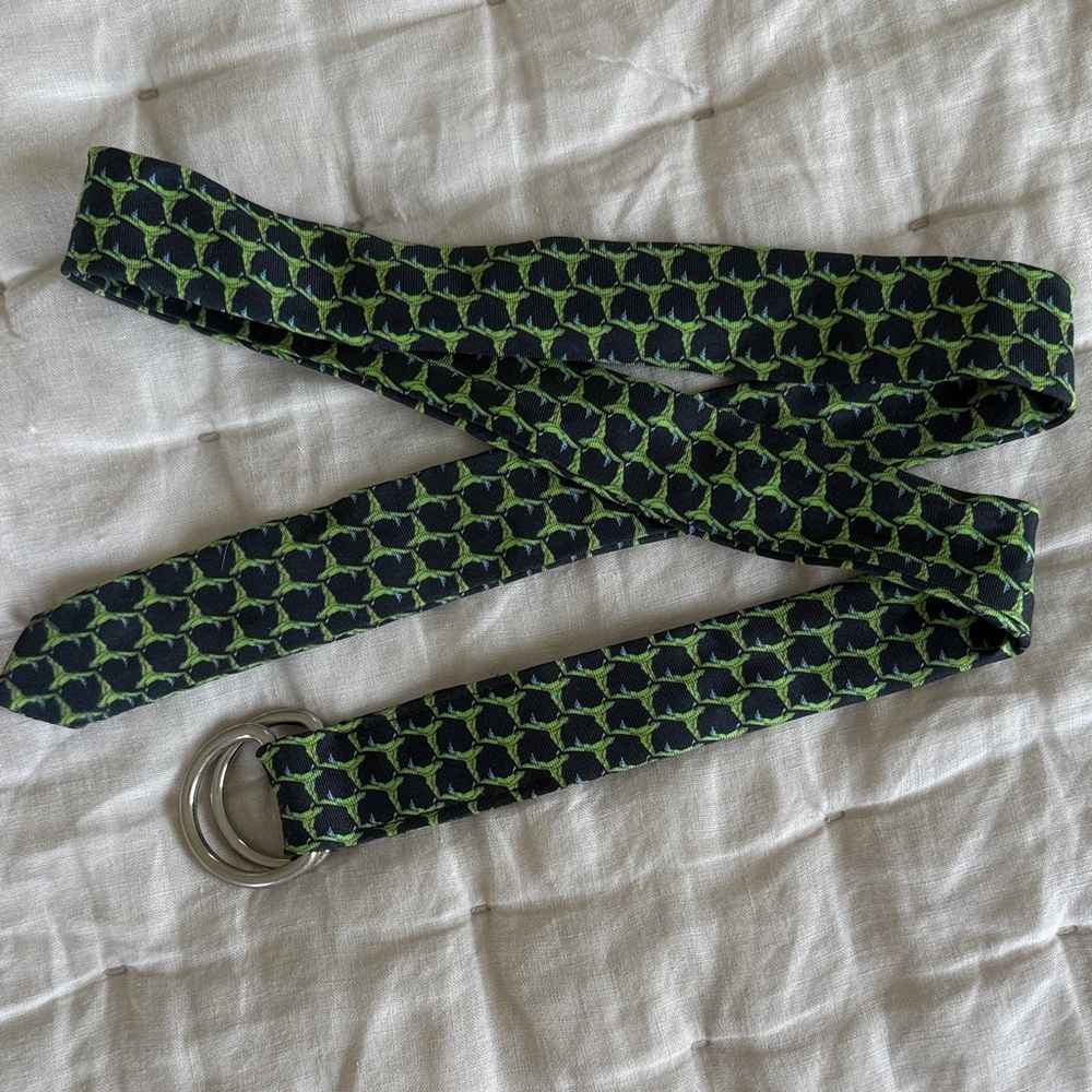 J.Crew silk D-ring belt